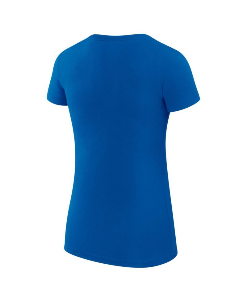 Women's Royal Indianapolis Colts Super-Slim Fit Lightweight Subtle Football T-Shirt
