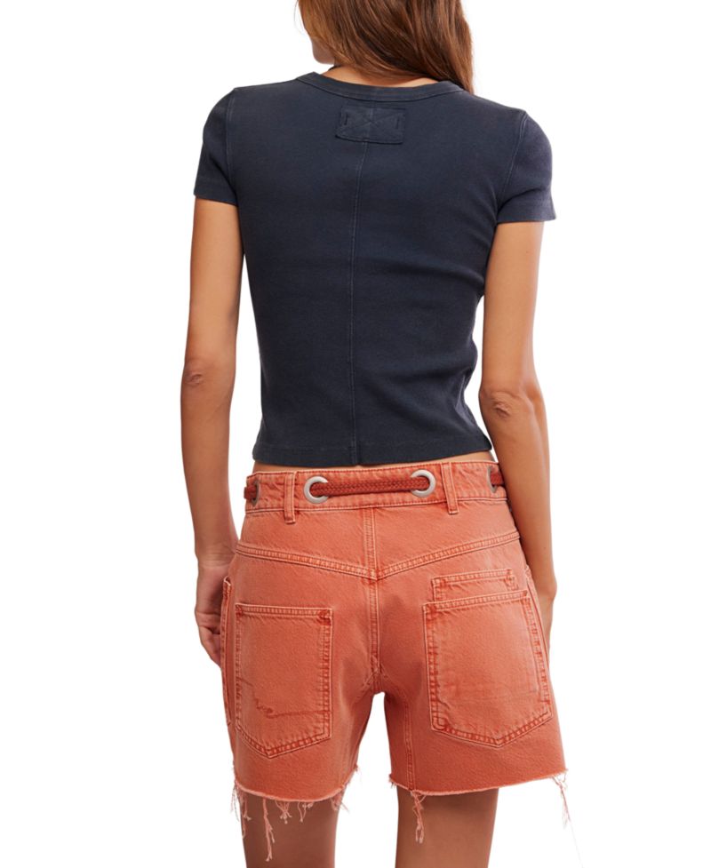 Women's Atlas Fitted Cotton-Ribbed Crew Tee