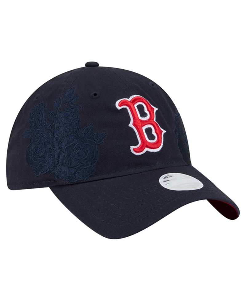 Women's Navy Boston Red Sox Roses 9TWENTY Adjustable Hat