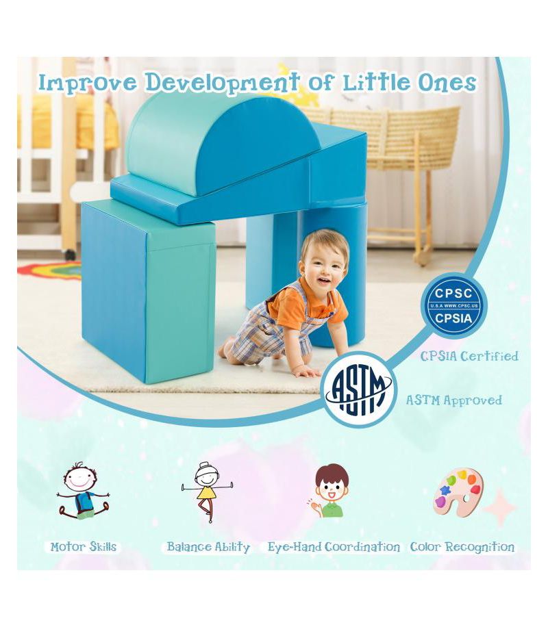 Toddler 5 Piece Climbing and Crawling Activity Playset Indoor Play