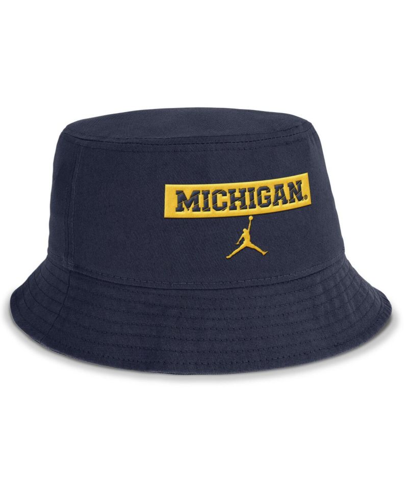 Men's Navy Michigan Wolverines Apex Bucket Hat