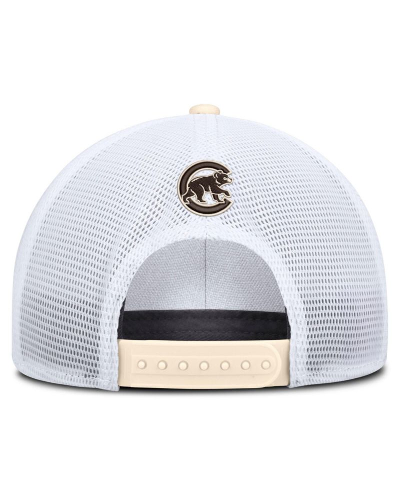 Men's Natural/White Chicago Cubs Rise Dri-FIT Trucker Adjustable Hat&iquest;