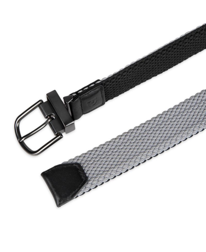 35MM Men's Two-in-One Reversible Braided Stretch Belt
