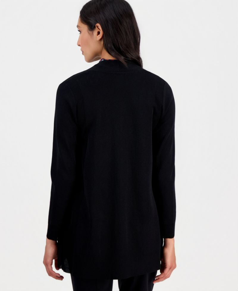 Women's Shawl-Collar Open-Front Cardigan