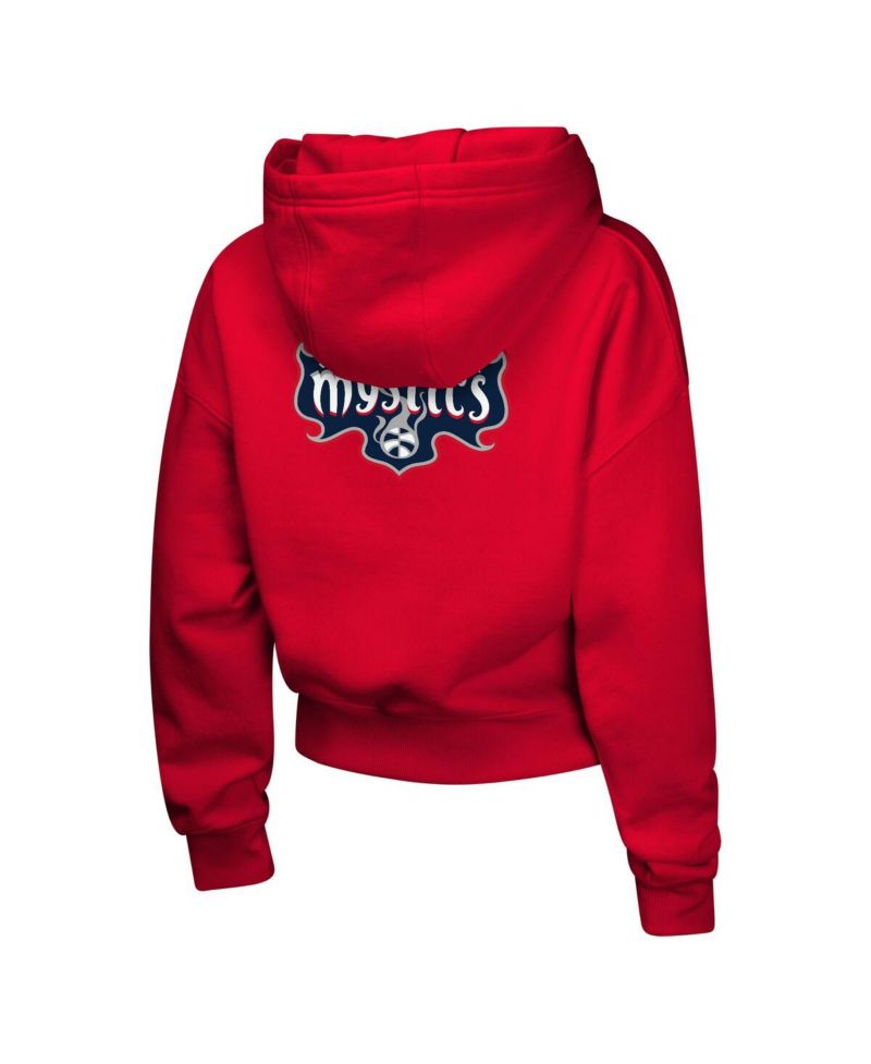 Big Girls Red Washington Mystics Top Closer Fashion Pullover Hoodie