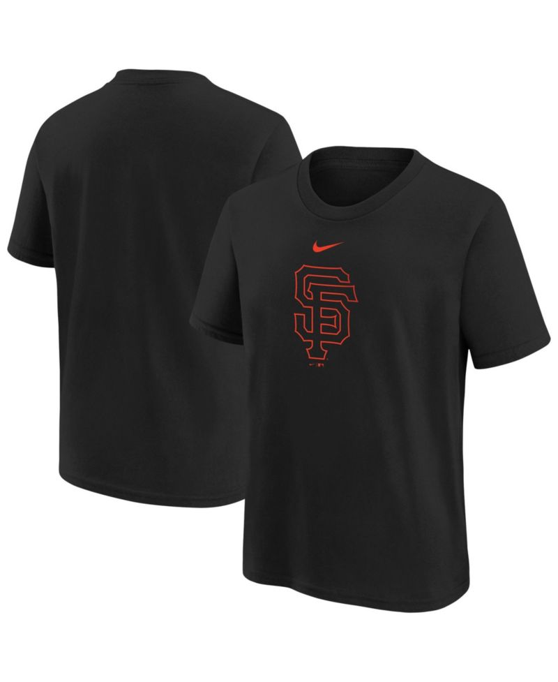 Big Boys and Girls Black San Francisco Giants Large Logo T-Shirt