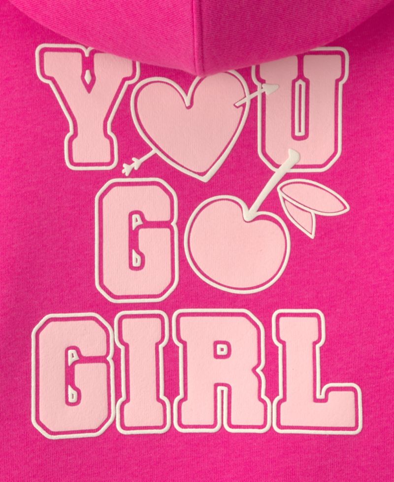 Baby Girls' Heart Fleece Hoodie and Pants, 2-Piece Set