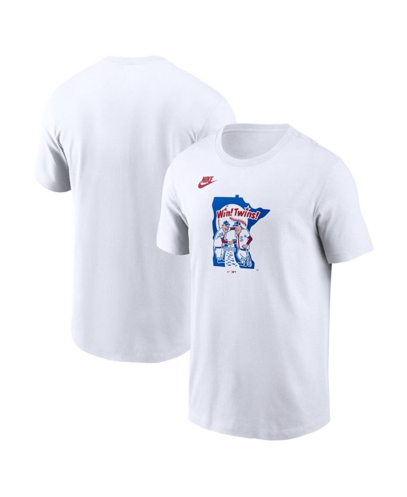 Men's White Minnesota Twins Cooperstown Collection Wordmark T-Shirt