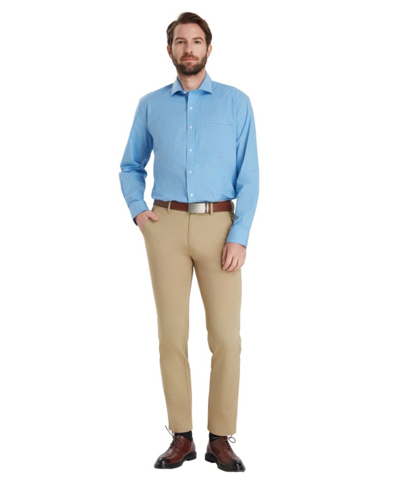 Men's Poplin Charles Plaid Dress Shirt
