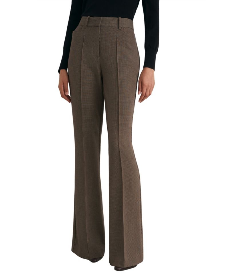 Petite Gabi Puppytooth Flared Trousers