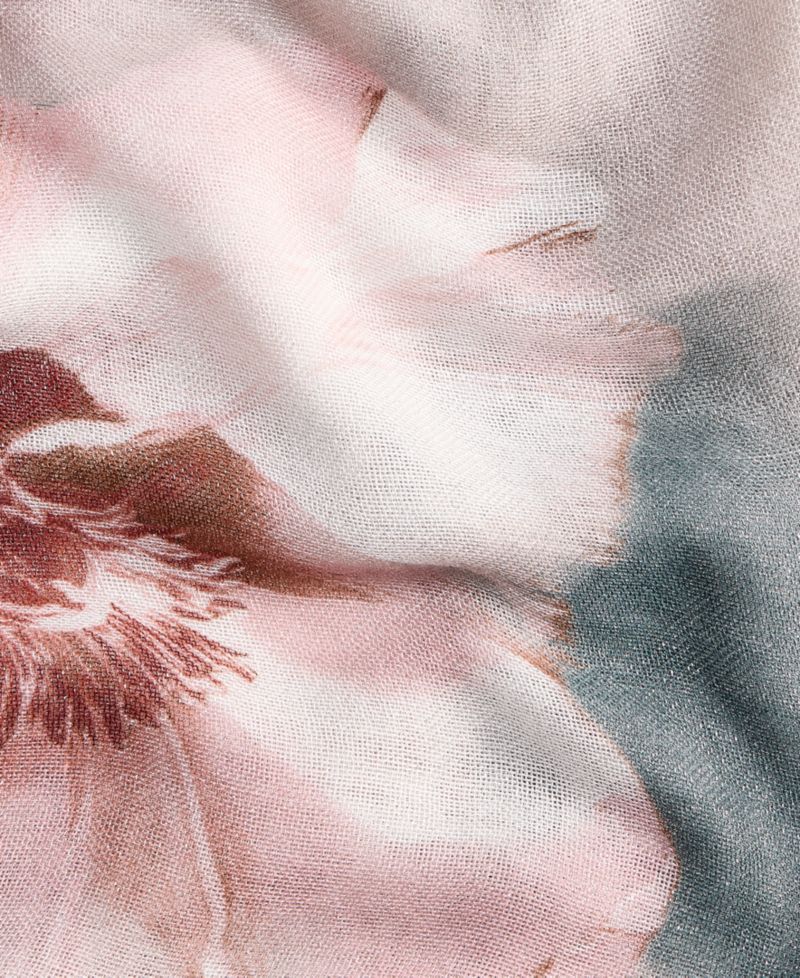 Watercolor Mia Floral Oblong Scarf