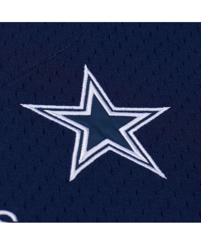 Men's Navy Dallas Cowboys Head Coach Mesh Full-Button Fashion Jersey