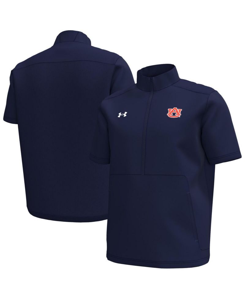 Men's Navy Auburn Tigers Motivate Quarter-Zip Short Sleeve T-Shirt
