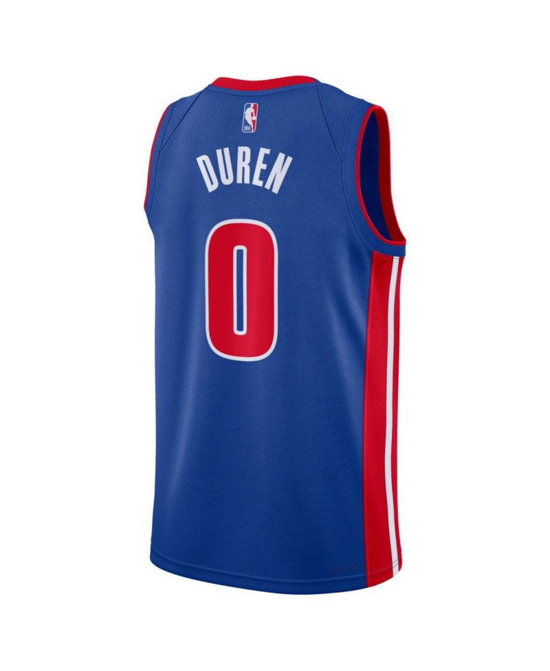 Men's and Women's Jalen Duren Blue Detroit Pistons Swingman Jersey - Icon Edition