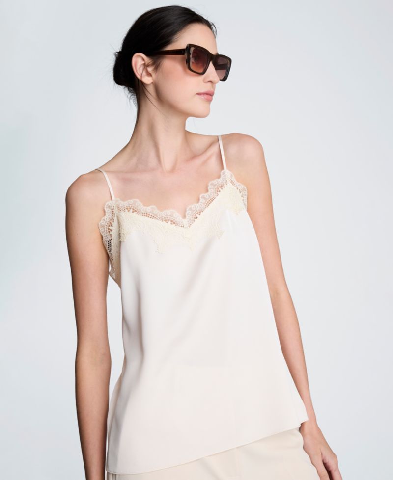 Women's Lace Trim V-Neck Camisole Top