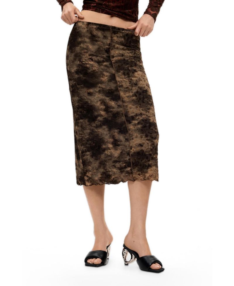 Women's Midi animal print skirt