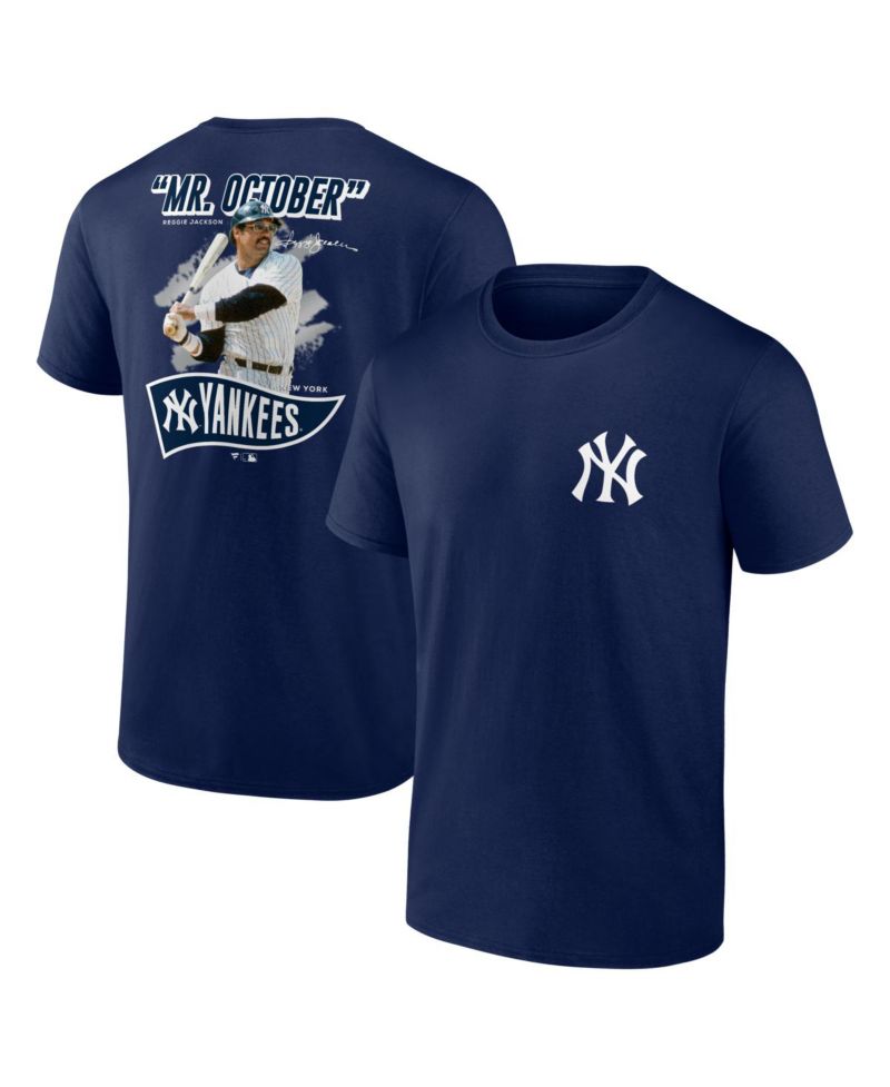 Men's Reggie Jackson Athletic Navy New York Yankees Retired Player Nickname Name & Number T-Shirt