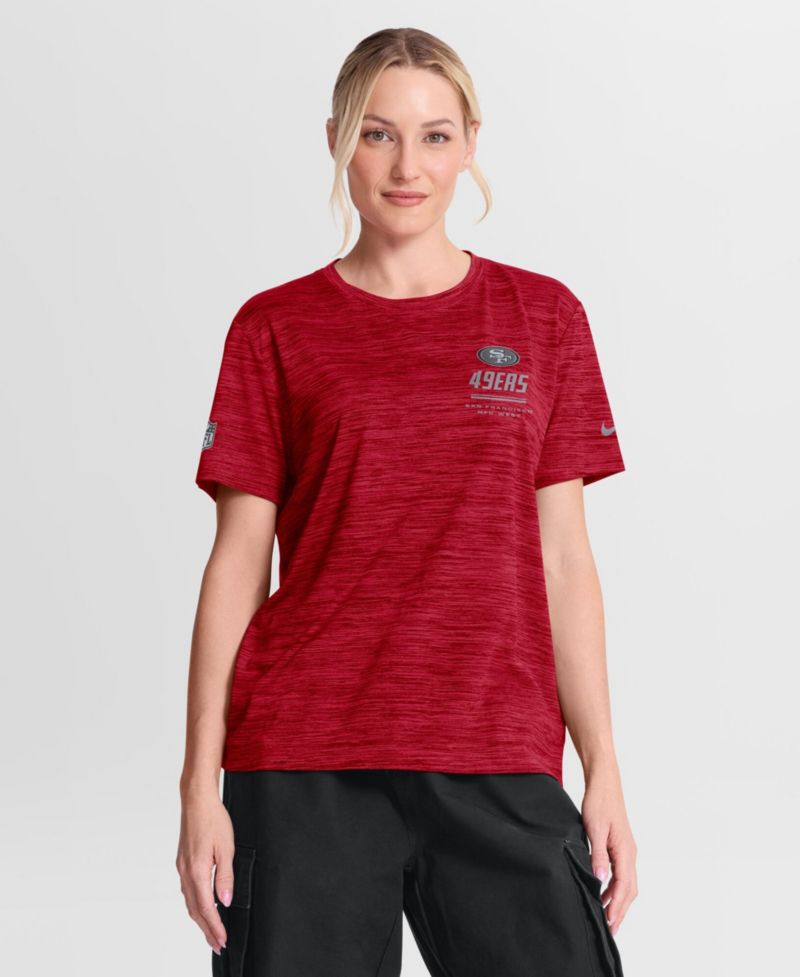 Women's Scarlet San Francisco 49ers Sideline Velocity Dri-FIT T-Shirt