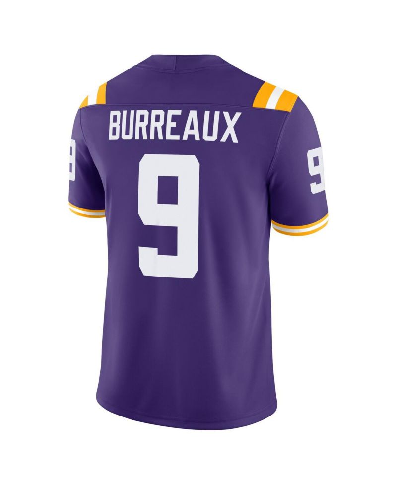 Men's Joe Burrow Purple LSU Tigers "Burreaux" Nameplate Home Game Jersey