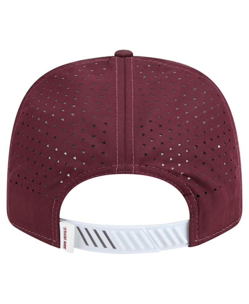 Men's White/Maroon Arizona State Sun Devils Perforated Patched 9SEVENTY Adjustable Hat