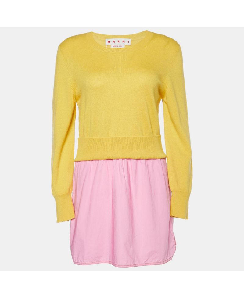 Women's Knit and Cotton Layered Sweater