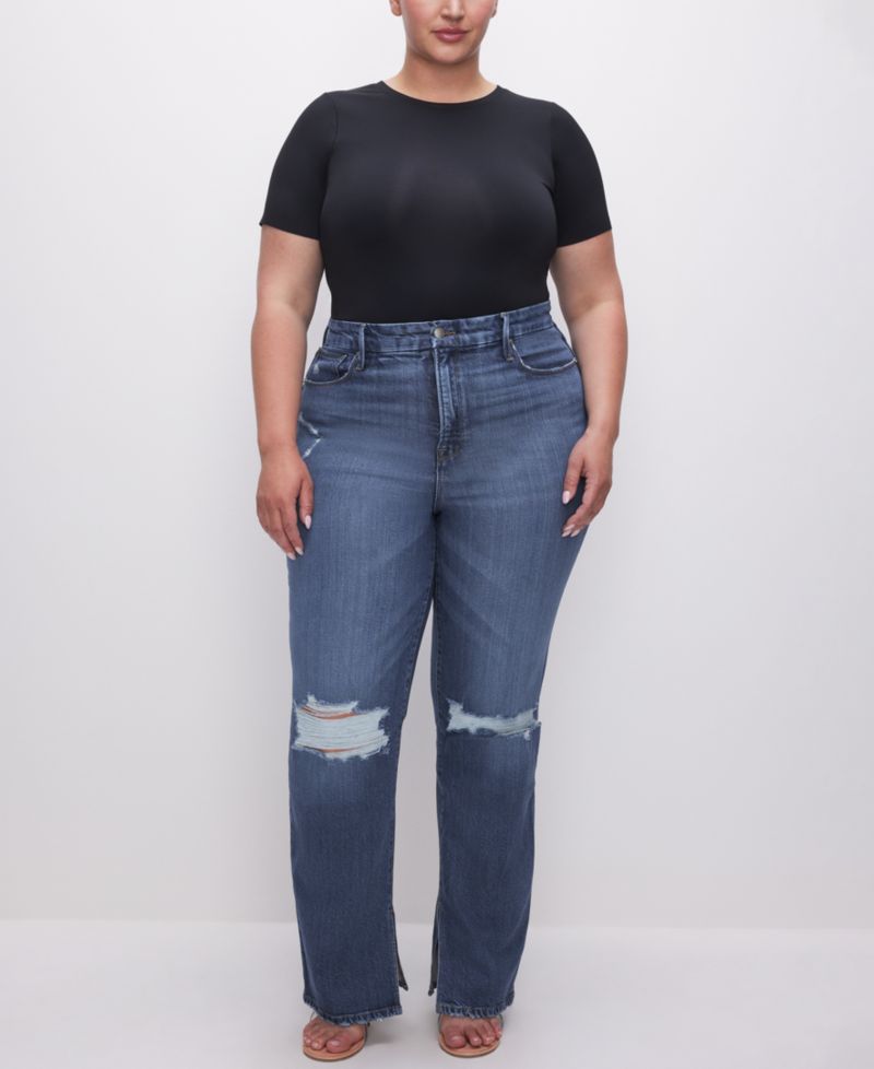 Sculpting Crewneck Short-Sleeve Bodysuit, Regular & Plus Size