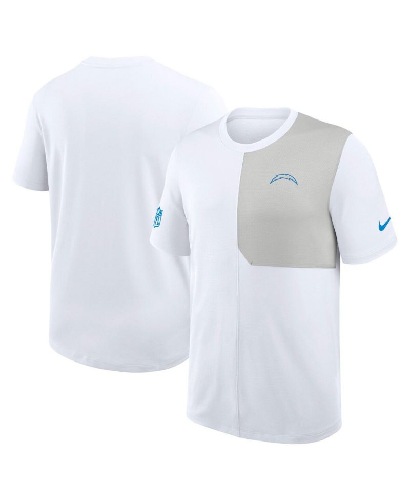Men's White Los Angeles Chargers Sideline UV Performance Coach Shirt