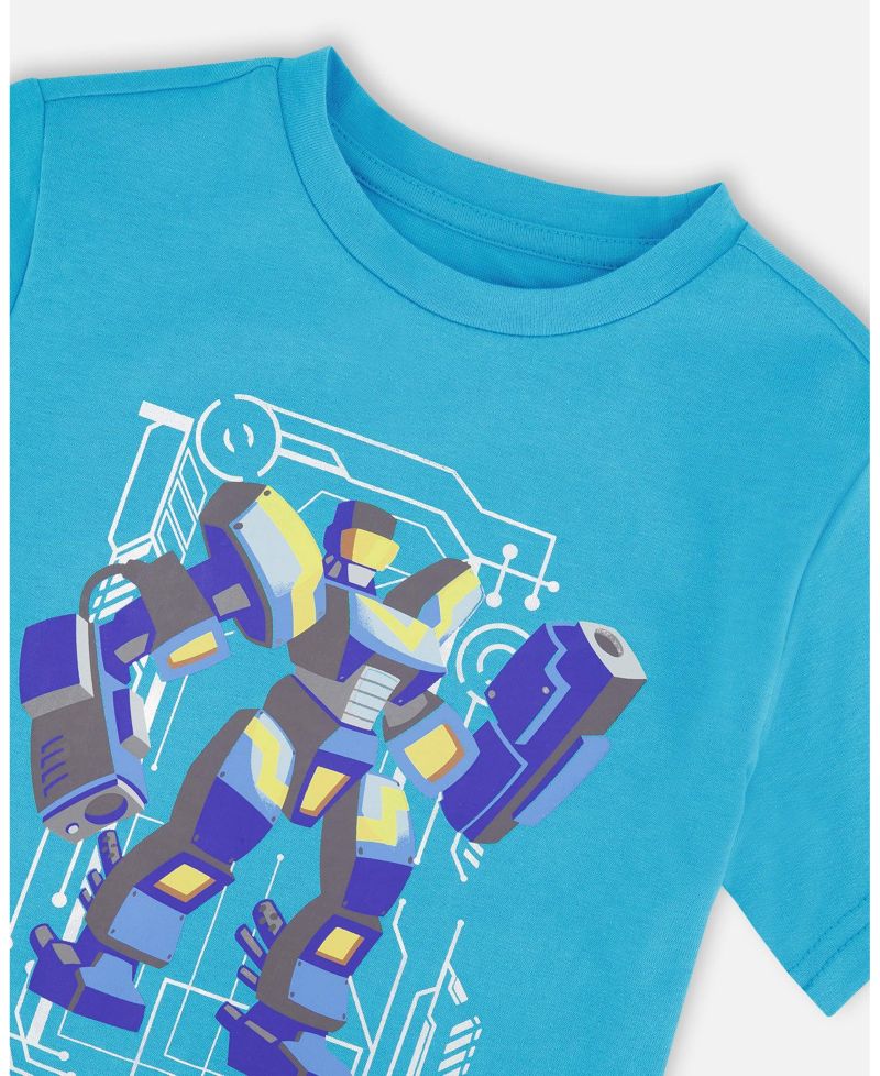 Toddler Boys Cotton Jersey T-Shirt with Print - Toddler|Child