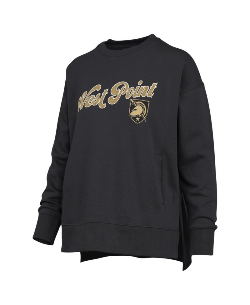 Women's Army Black Knights Bonanza Chenille Harper Script Crewneck Long-Sleeve Oversized Sweatshirt