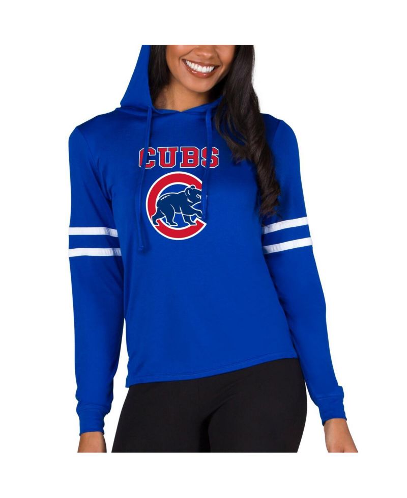 Women's Royal Chicago Cubs Marathon Lightweight Lounge Pullover Hoodie