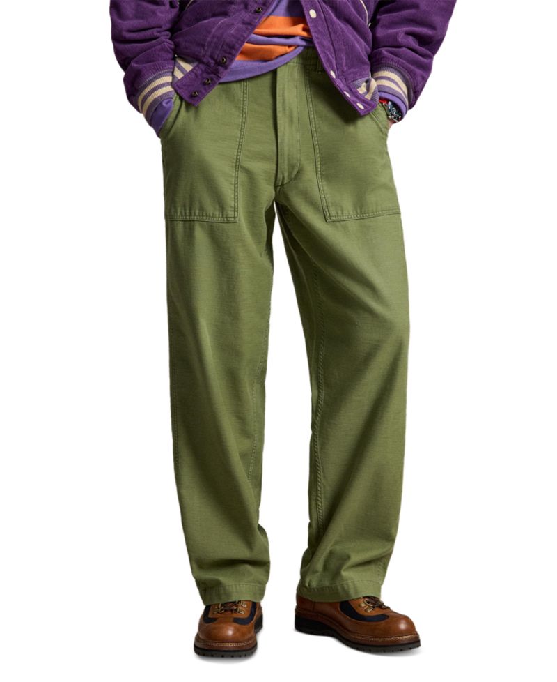 Men's Relaxed Fit Reverse-Sateen Utility Pants