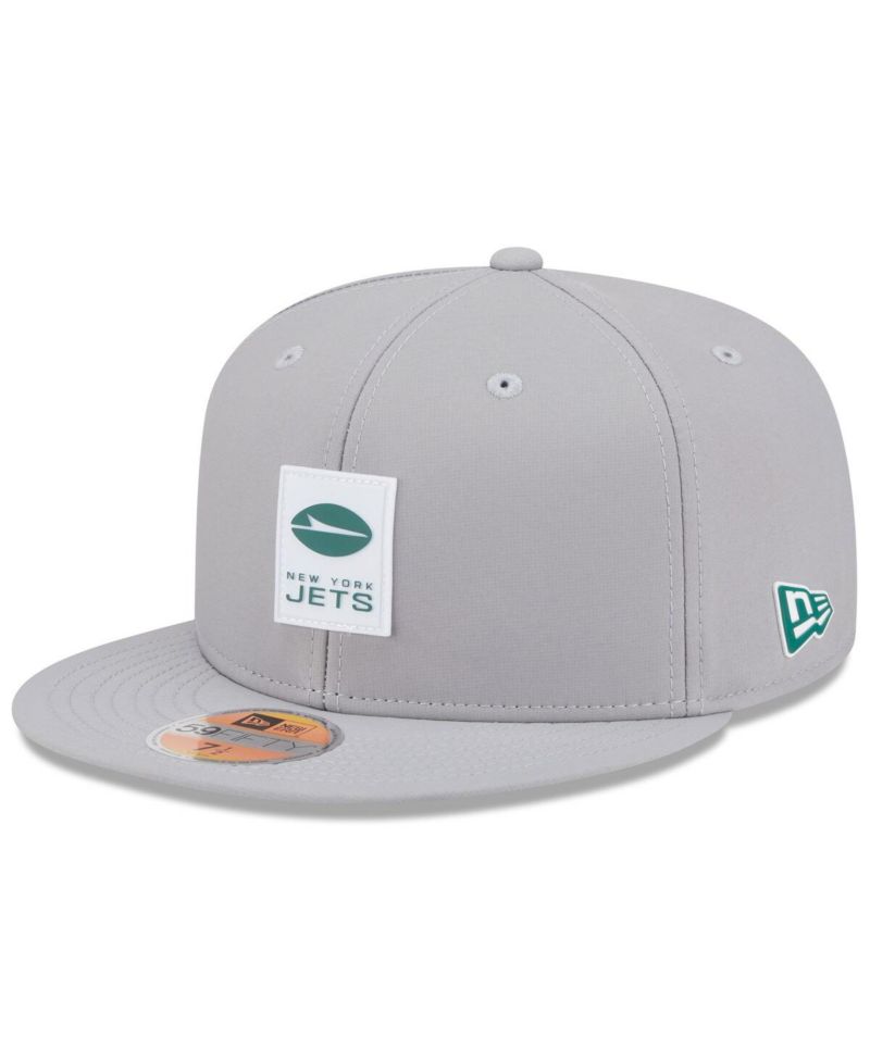 Men's Gray New York Jets 2025 Sideline 59FIFTY Fitted Hat