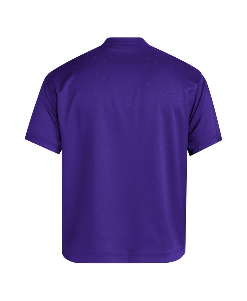 Men's Purple Washington Huskies Dugout Coaches Adizero Notch Neck Pullover Sweatshirt