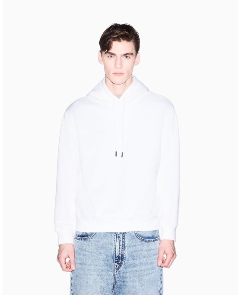 Men's Jacquard Allover Print Logo Hoodie