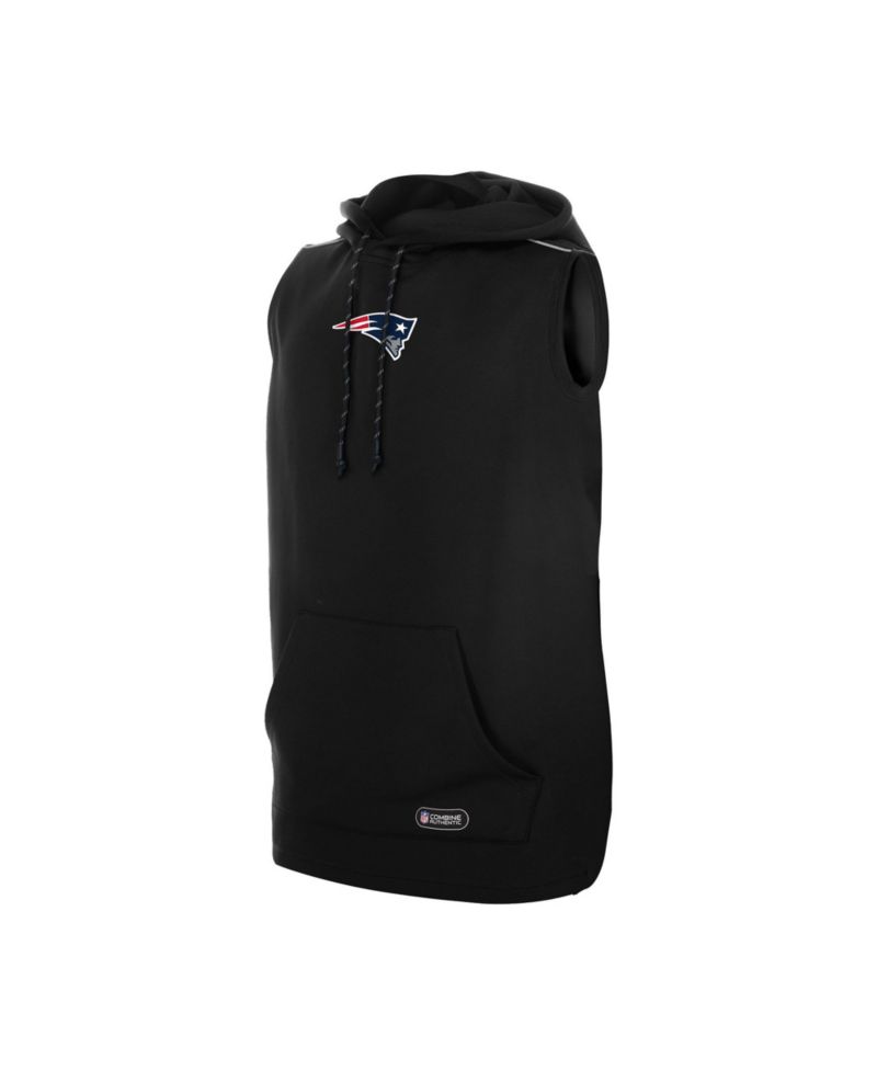 Men's New England Patriots Sleeveless Screen-Print Hoodie