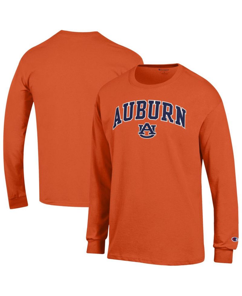 Men's Orange Auburn Tigers Arch Over Logo Long Sleeve T-Shirt