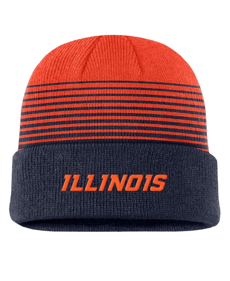 Men's Navy/Orange Illinois Fighting Illini 2026 On-Field Gradient Terra Cuffed Knit Hat