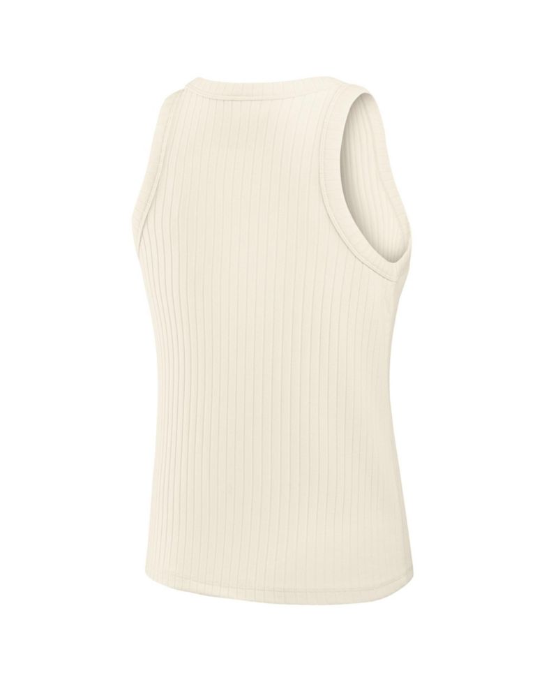Women's Cream Pittsburgh ST-Shirtlers Star Play Tri-Blend Ribbed Tank Top