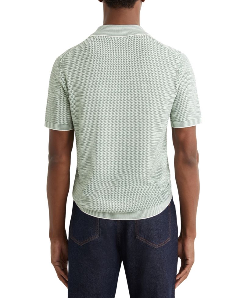Men's Brink Half Zip Textured Polo Shirt