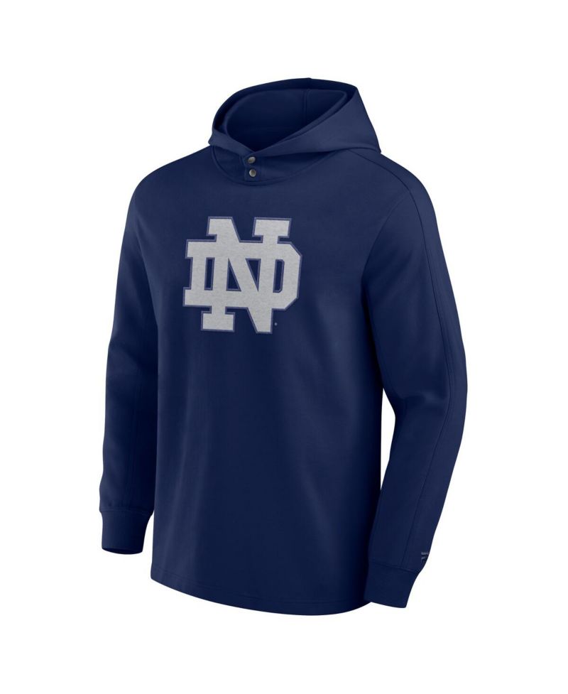 Men's Navy Notre Dame Fighting Irish Blaze Tri-Blend Pullover Hoodie