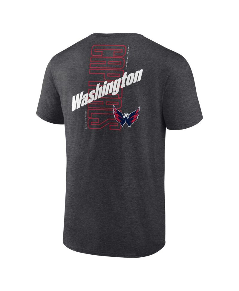 Men's Heather Charcoal Washington Capitals Backbone T-shirt