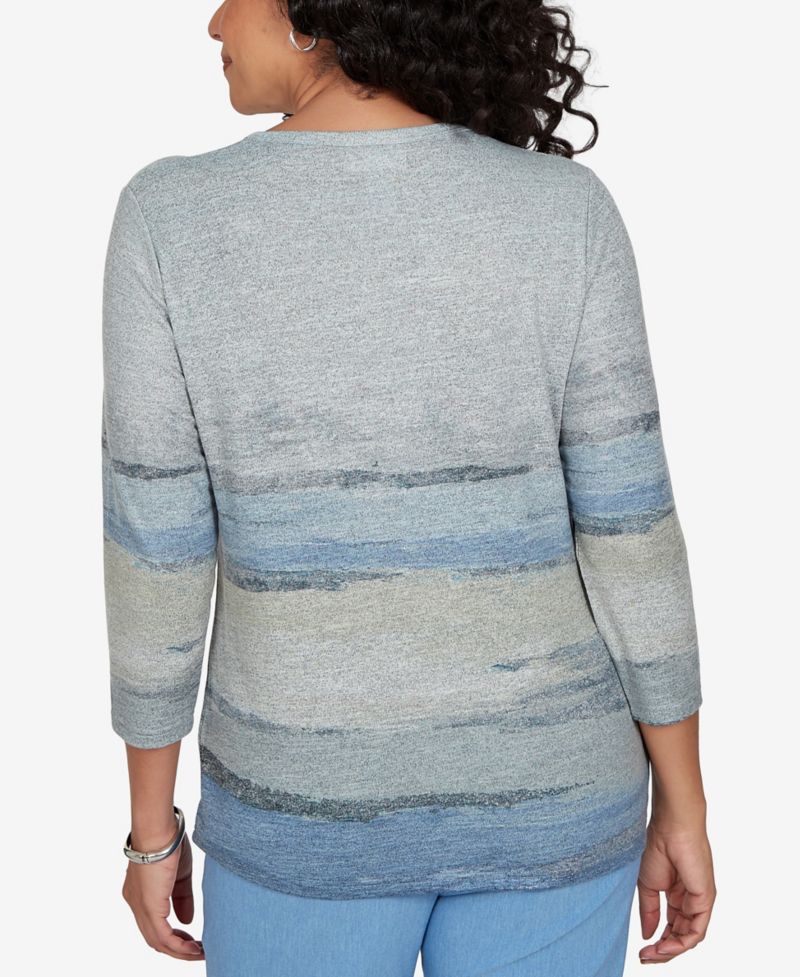 Women's Provence Chenille Painted Floral Lace Top