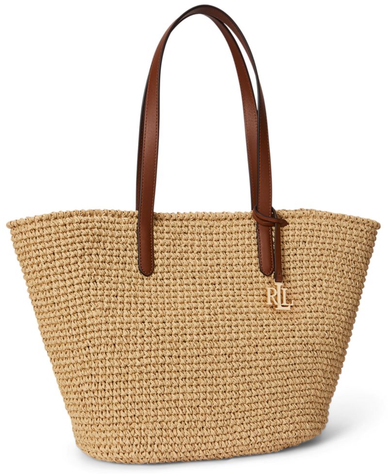 Lainey Crocheted Straw Large Tote Bag