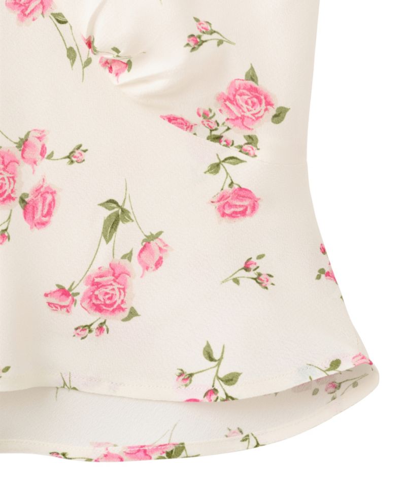 Women's Floral V-Neck Sleeveless Lace Blouse