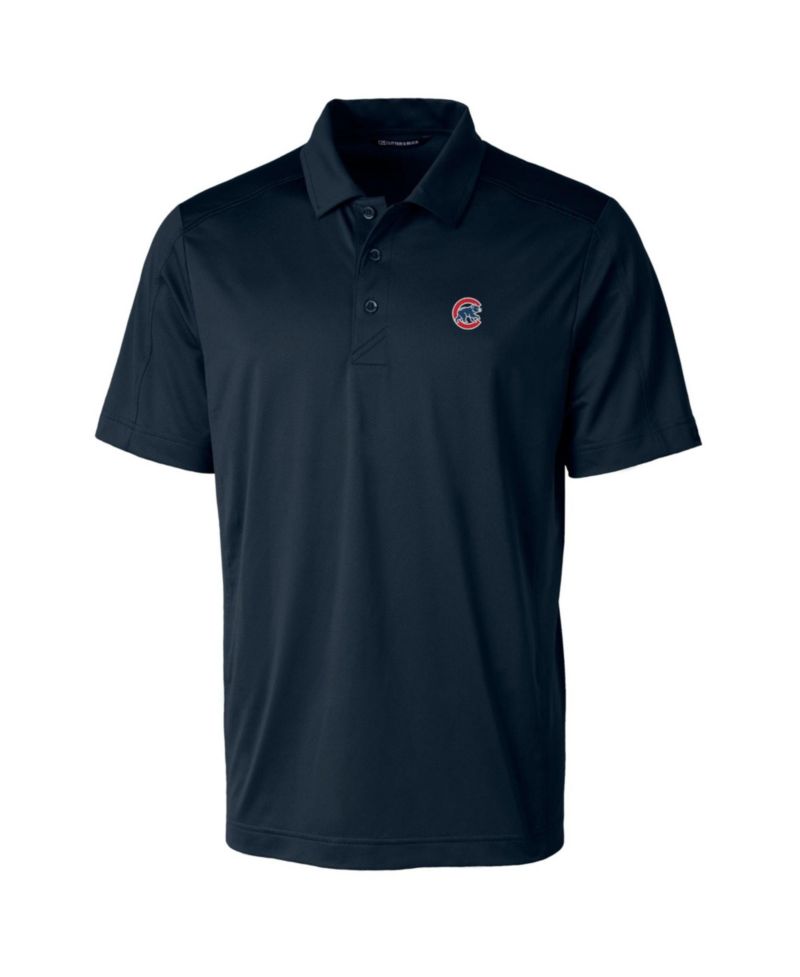 Men's Navy Chicago Cubs Prospect Textured Stretch Big & Tall Polo