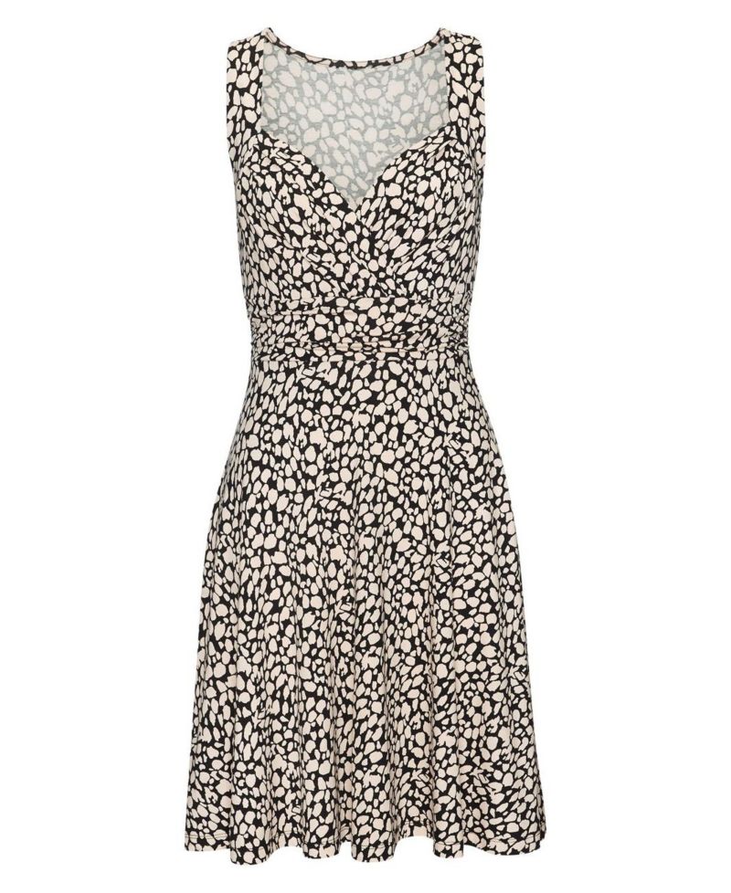 Women's Viscose Printed Look A-Line Short Dress