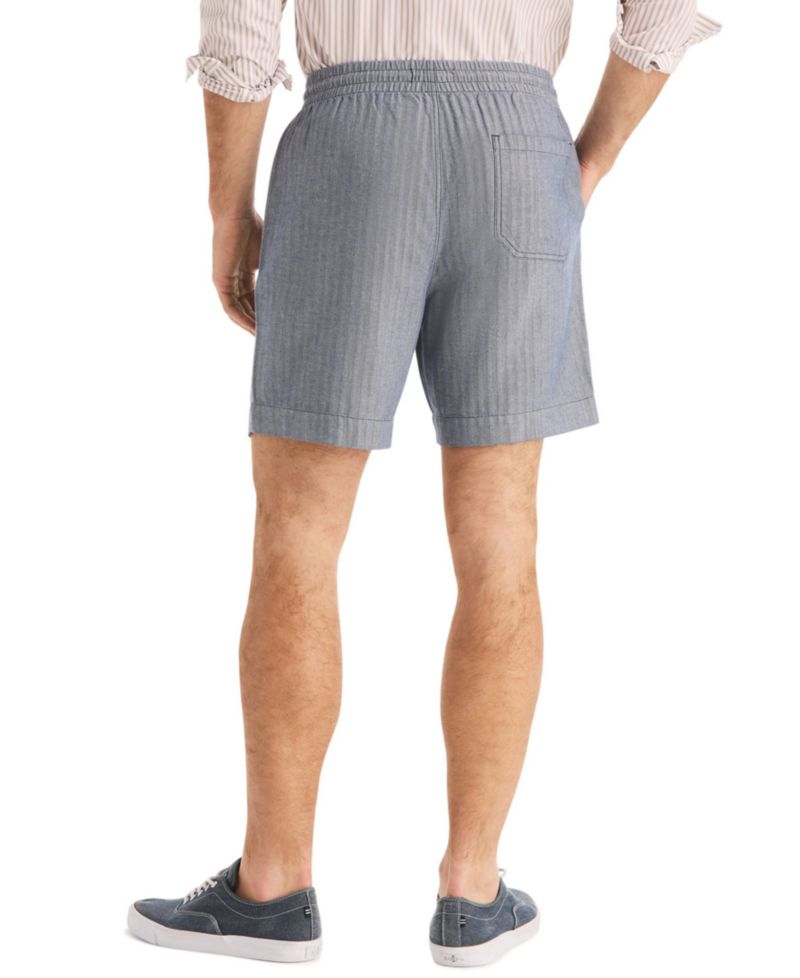 Men's Regular-Fit 7" Cotton Herringbone Shorts