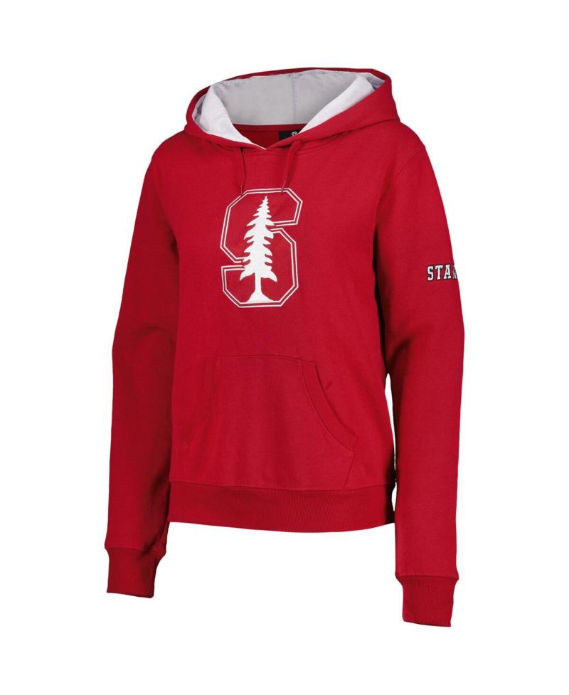 Women's Cardinal Stanford Cardinal Team Big Logo Pullover Hoodie