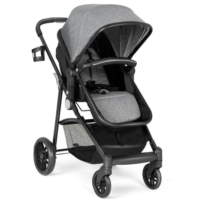 2-in-1 Baby Pushchair with Foldable Design for Newborn Infants