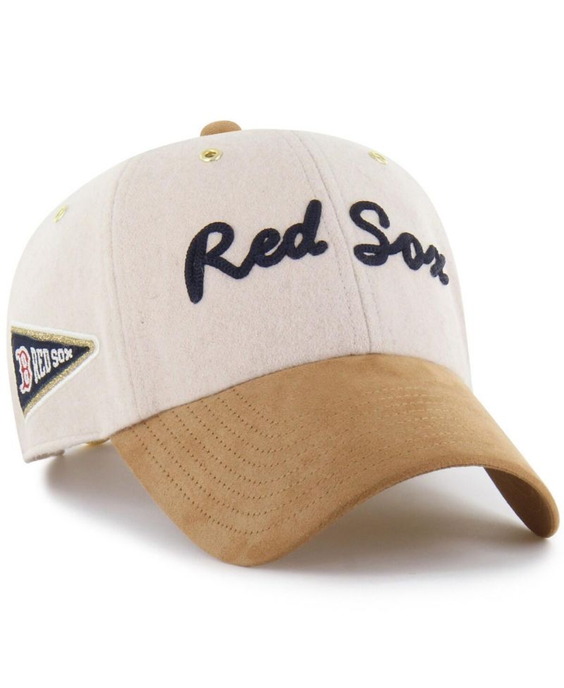 Stoney Clover Lane X Men's Natural/Tan Boston Red Sox Script Charm Clean Up Adjustable Hat